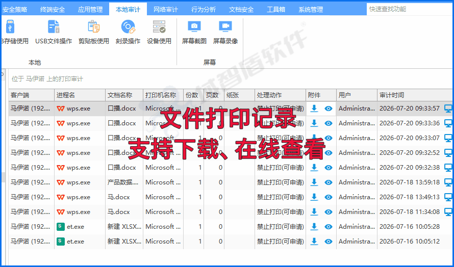 依靠人工巡查无法掌握电脑全部操作!员工电脑行为监控,4 类泄密通道依靠专业系统封堵(图3) 依靠人工巡查无法掌握电脑全部操作!员工电脑行为监控,4 类泄密通道依靠专业系统封堵(图3)